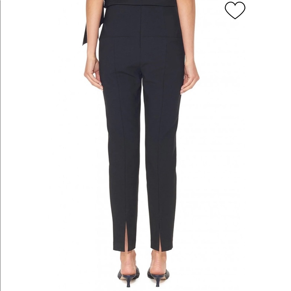 TIBI Anson Corset Tie Pant Black Size 8 High Waisted Trousers Lace Up - Picture 3 of 13